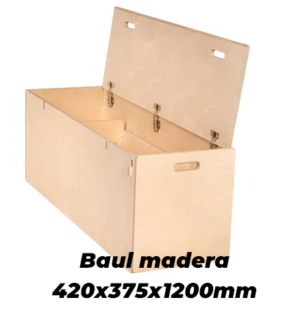 baul furgonta grande madera