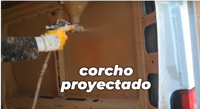 Mejores materiales para aislar tu furgoneta. 18 corcho proyectado