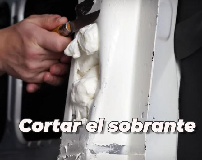espuma poliuretano furgoneta cortar
